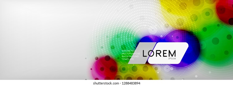 Background abstract - blurred dotted color circle shape, techno bubbles, vector illustration