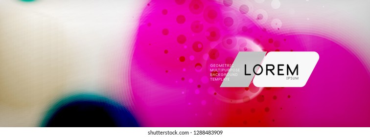 Background abstract - blurred dotted color circle shape, techno bubbles, vector illustration