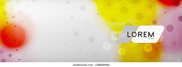 Background abstract - blurred dotted color circle shape, techno bubbles, vector illustration