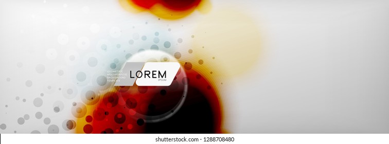 Background abstract - blurred dotted color circle shape, techno bubbles, vector illustration