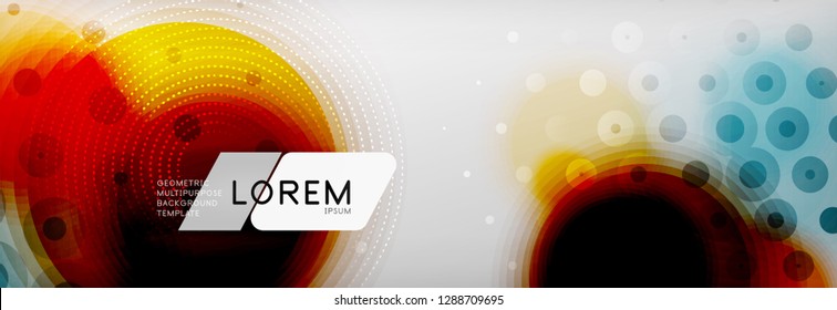 Background abstract - blurred dotted color circle shape, techno bubbles, vector illustration