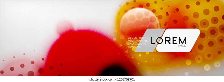 Background abstract - blurred dotted color circle shape, techno bubbles, vector illustration