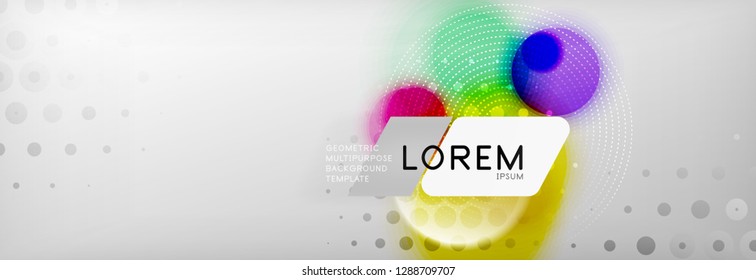 Background abstract - blurred dotted color circle shape, techno bubbles, vector illustration