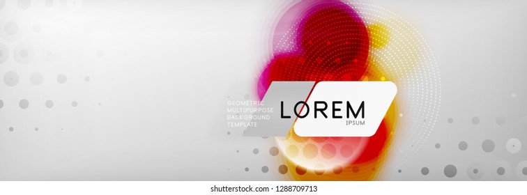 Background abstract - blurred dotted color circle shape, techno bubbles, vector illustration