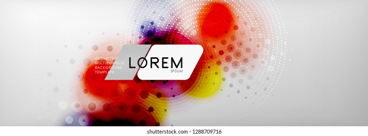 Background abstract - blurred dotted color circle shape, techno bubbles, vector illustration