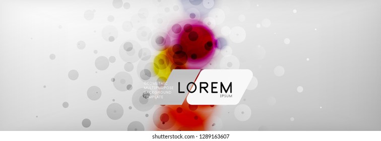 Background abstract - blurred dotted color circle shape, techno bubbles, vector illustration