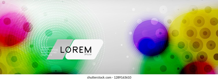 Background abstract - blurred dotted color circle shape, techno bubbles, vector illustration
