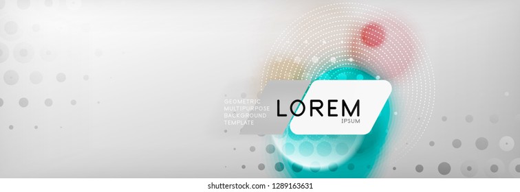 Resumo do plano de fundo - forma de círculo de cor pontilhada borrada, bolhas techno, ilustração vetorial