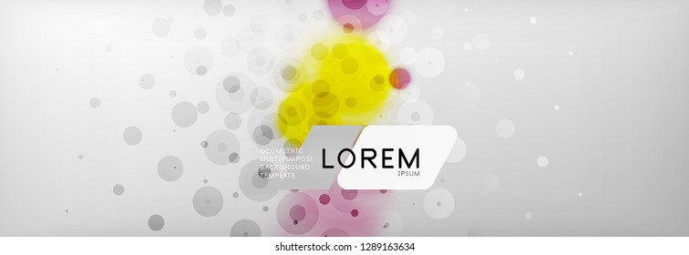Background abstract - blurred dotted color circle shape, techno bubbles, vector illustration