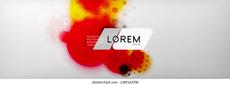 Background abstract - blurred dotted color circle shape, techno bubbles, vector illustration