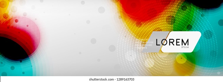 Background abstract - blurred dotted color circle shape, techno bubbles, vector illustration
