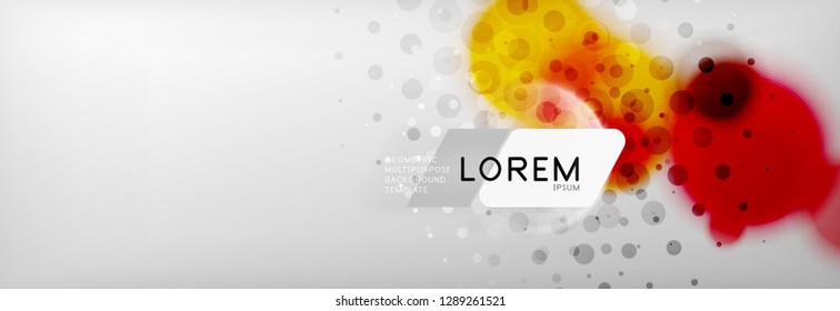 Background abstract - blurred dotted color circle shape, techno bubbles, vector illustration