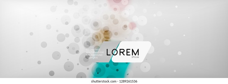 Background abstract - blurred dotted color circle shape, techno bubbles, vector illustration