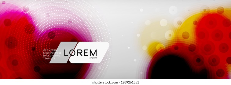 Background abstract - blurred dotted color circle shape, techno bubbles, vector illustration