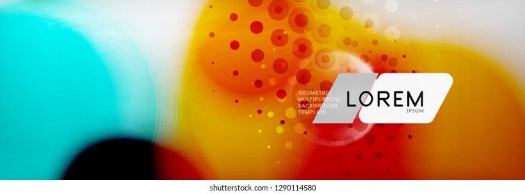 Background abstract - blurred dotted color circle shape, techno bubbles, vector illustration