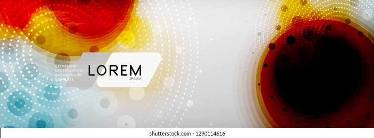 Background abstract - blurred dotted color circle shape, techno bubbles, vector illustration