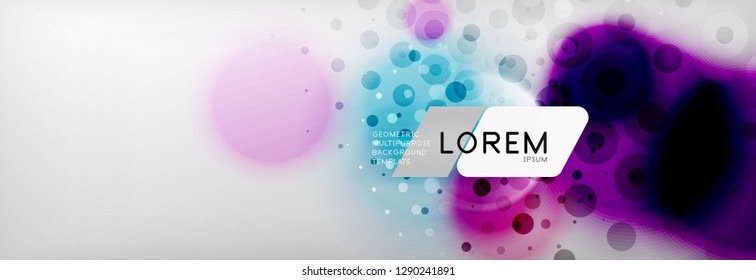 Resumo do plano de fundo - forma de círculo de cor pontilhada borrada, bolhas techno, ilustração vetorial