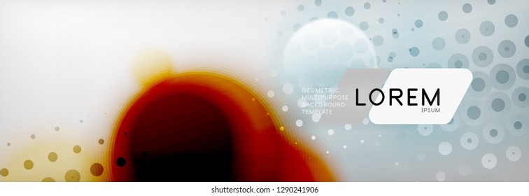 Background abstract - blurred dotted color circle shape, techno bubbles, vector illustration