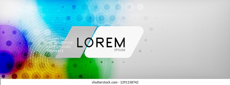 Background abstract - blurred dotted color circle shape, techno bubbles, vector illustration
