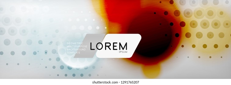 Abstrakter Hintergrund - unscharfe Farbkreisform, Techno-Blasen, Vektorgrafik