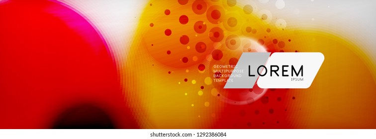 Background abstract - blurred dotted color circle shape, techno bubbles, vector illustration