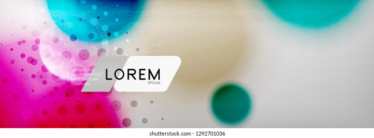 Background abstract - blurred dotted color circle shape, techno bubbles, vector illustration