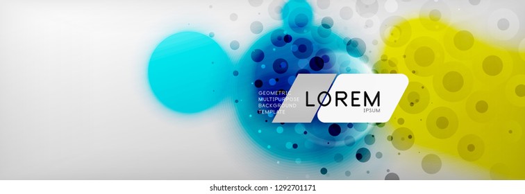 Background abstract - blurred dotted color circle shape, techno bubbles, vector illustration