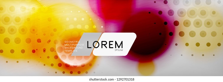 Background abstract - blurred dotted color circle shape, techno bubbles, vector illustration