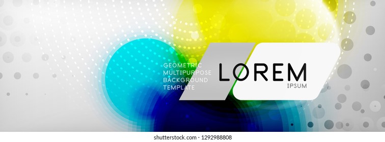 Background abstract - blurred dotted color circle shape, techno bubbles, vector illustration