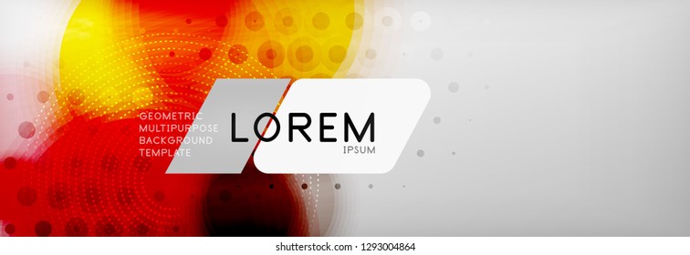 Background abstract - blurred dotted color circle shape, techno bubbles, vector illustration