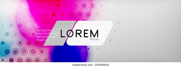 Background abstract - blurred dotted color circle shape, techno bubbles, vector illustration