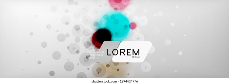 Background abstract - blurred dotted color circle shape, techno bubbles, vector illustration