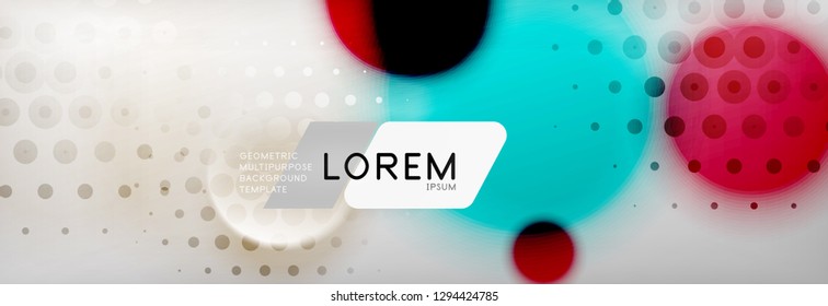 Background abstract - blurred dotted color circle shape, techno bubbles, vector illustration