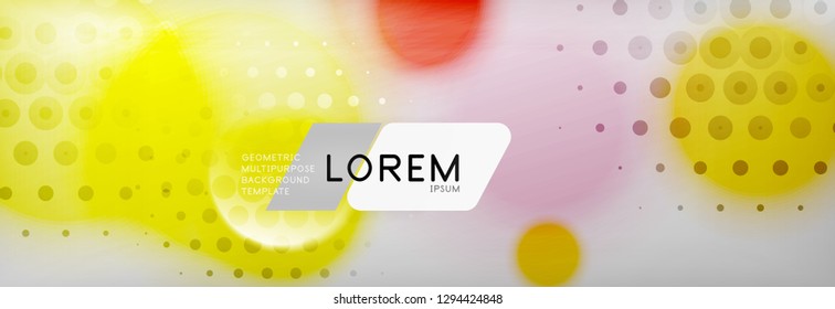 Background abstract - blurred dotted color circle shape, techno bubbles, vector illustration