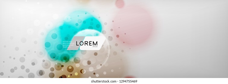 Background abstract - blurred dotted color circle shape, techno bubbles, vector illustration
