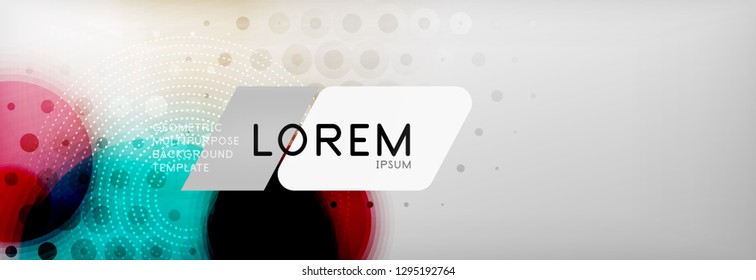 Background abstract - blurred dotted color circle shape, techno bubbles, vector illustration