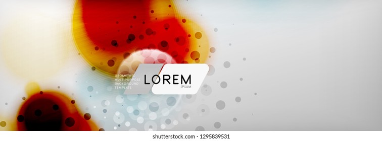 Background abstract - blurred dotted color circle shape, techno bubbles, vector illustration