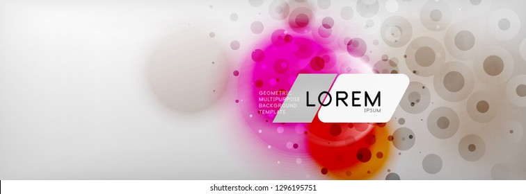 Background abstract - blurred dotted color circle shape, techno bubbles, vector illustration