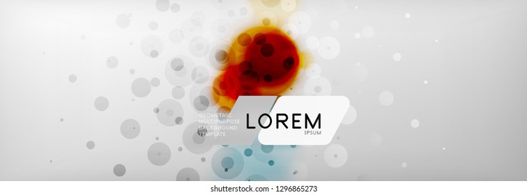 Background abstract - blurred dotted color circle shape, techno bubbles, vector illustration