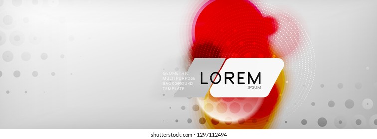 Resumo do plano de fundo - forma de círculo de cor pontilhada borrada, bolhas techno, ilustração vetorial