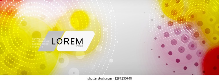 Background abstract - blurred dotted color circle shape, techno bubbles, vector illustration