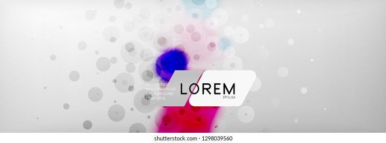 Background abstract - blurred dotted color circle shape, techno bubbles, vector illustration