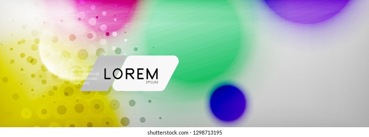 Background abstract - blurred dotted color circle shape, techno bubbles, vector illustration