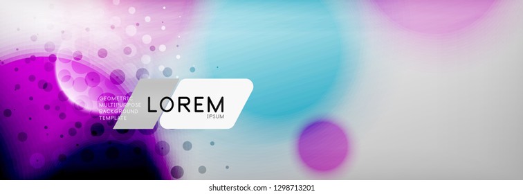 Background abstract - blurred dotted color circle shape, techno bubbles, vector illustration