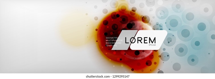 Background abstract - blurred dotted color circle shape, techno bubbles, vector illustration