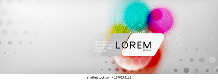 Background abstract - blurred dotted color circle shape, techno bubbles, vector illustration