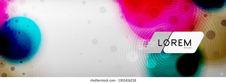 Background abstract - blurred dotted color circle shape, techno bubbles, vector illustration