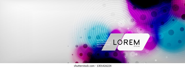 Background abstract - blurred dotted color circle shape, techno bubbles, vector illustration