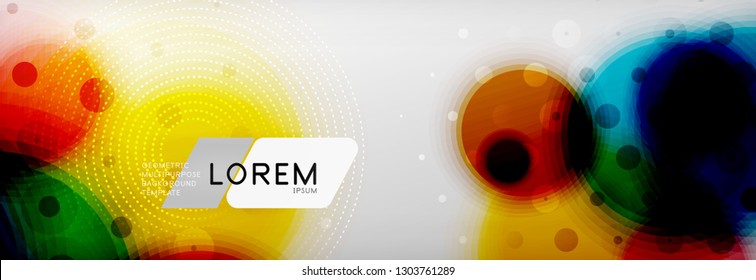 Background abstract - blurred dotted color circle shape, techno bubbles, vector illustration