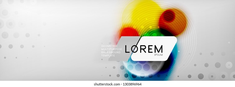 Background abstract - blurred dotted color circle shape, techno bubbles, vector illustration